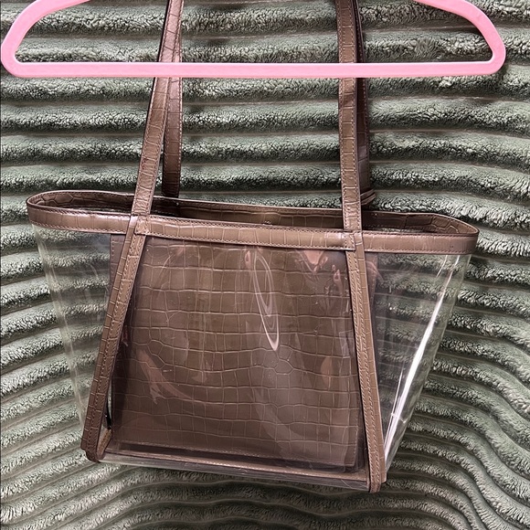 Michael Kors Brown and Transparent Tote - Picture 3 of 7